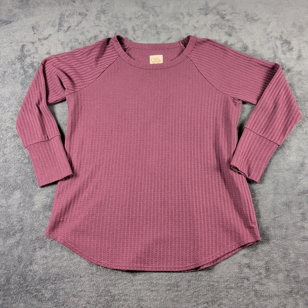 Cha Sor Shirt Womens Medium Long Sleeve Green Thermal